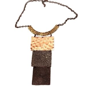 Vintage artistic necklace of colors and textures statement